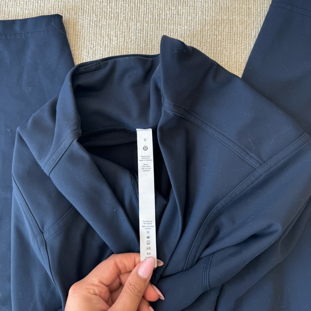 Lulu Lemon midnight navy blue Fast and Free High-Rise Tight 25” Pockets